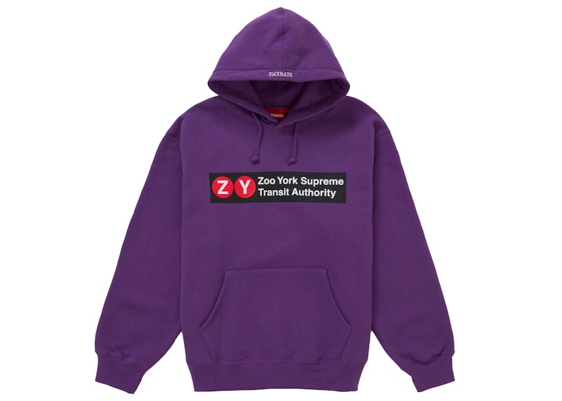 Supreme Zoo York Hooded Sweatshirt Purple