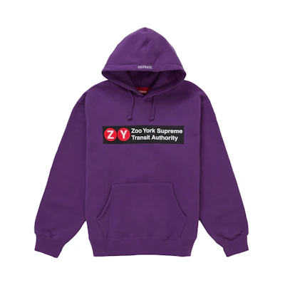 Supreme Zoo York Hooded Sweatshirt Purple