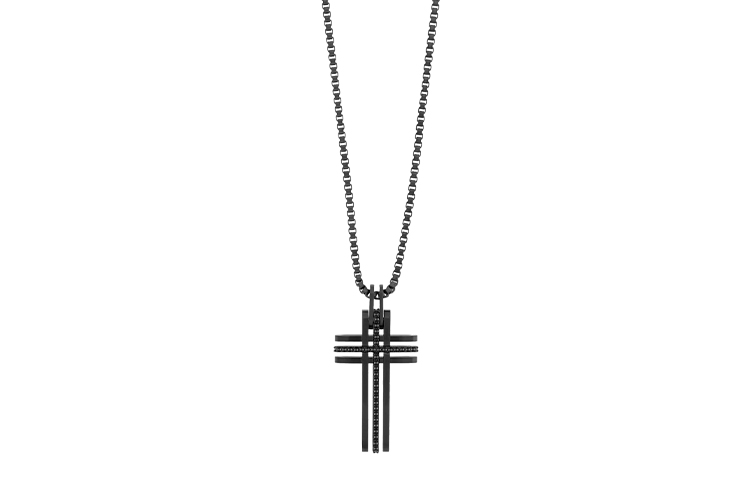 Swarovski  Bengal Cross PVD Metal Necklace - Black. 5070473 圖 2