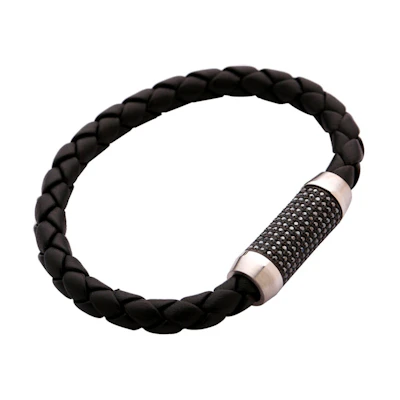 Swarovski Braided Design Bracelet Black 5037654