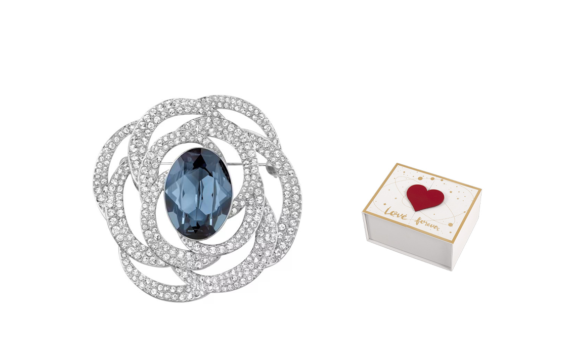 Shop Broche de Rosa de Cristal Swarovski - Colección Exclusiva China. 5122715