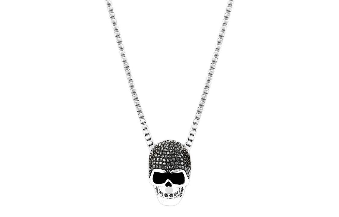 Swarovski  Vintage Skull Pendant Stainless Steel Necklace 1180839
