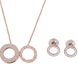 Lookbook 施華洛世奇愛意宣言玫瑰金項鍊耳環套組 5358845