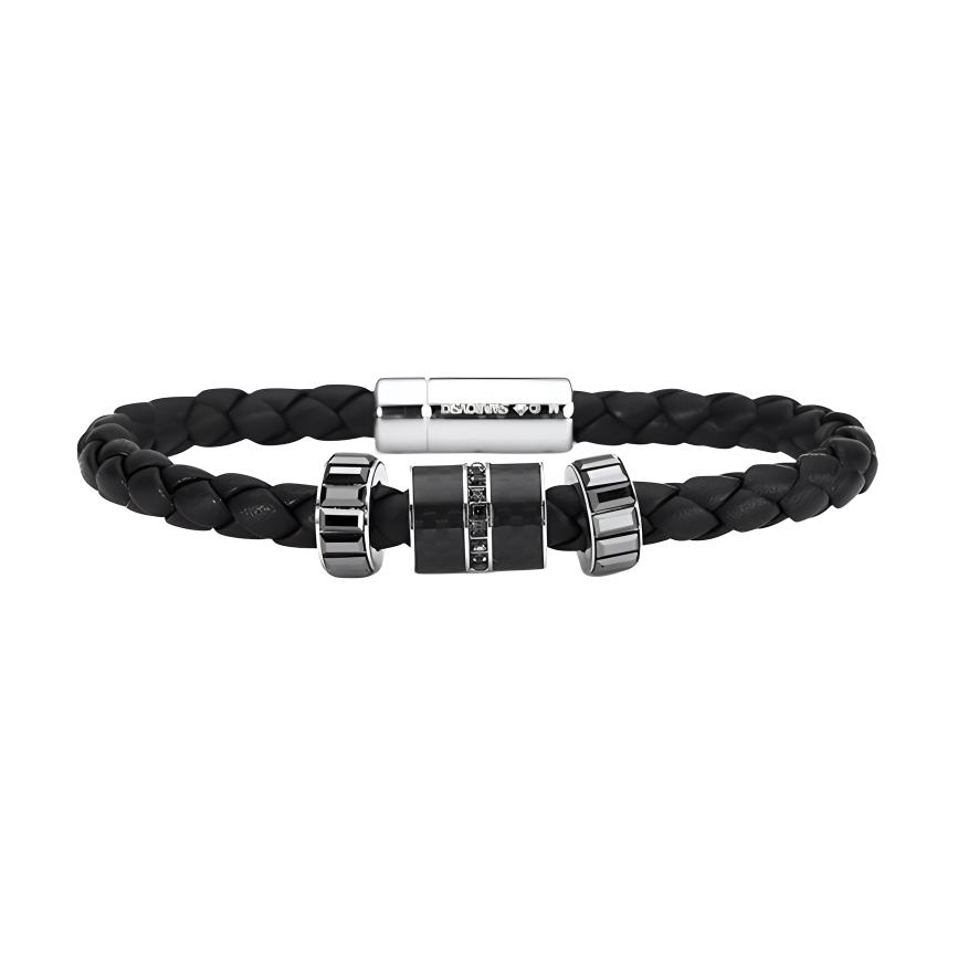 Swarovski Black Crystal Beaded Bracelet for Men. 5159648