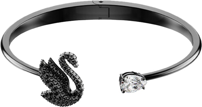 swarovski-black-swan-rhodium-plated-bracelet-unisex-couples-edition-5688746