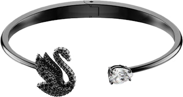 Swarovski Black Swan Rhodium-Plated Bracelet Unisex Couples Edition. 5688746 Swarovski Black Swan Rhodium-Plated Bracelet Unisex Couples Edition. 5688746