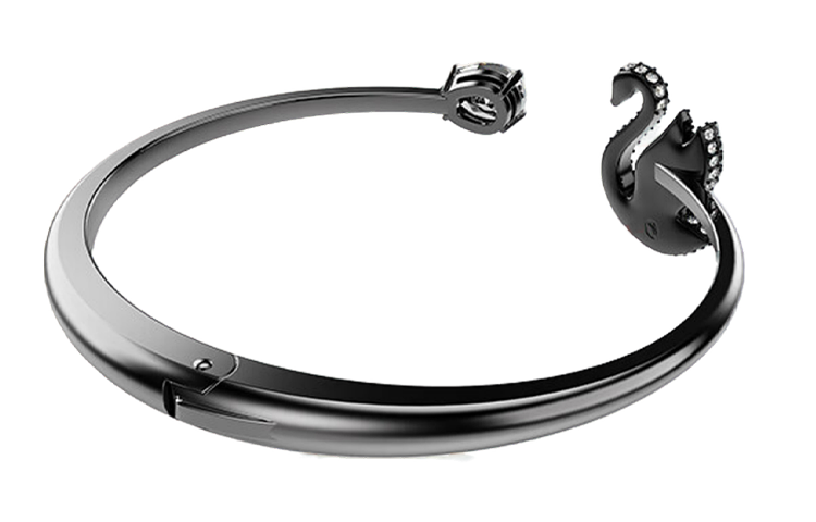 Purchase Pulsera Swarovski Cisne Negro Rodinada Unisex Edición para Parejas. 5688746