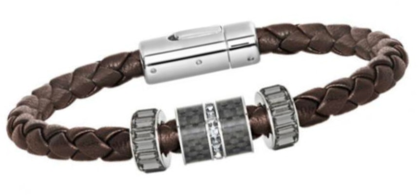 施華洛世奇男士棕色合金手鏈,純色設計。 5185332 Lookbook 施華洛世奇男士棕色合金手鏈,純色設計。 5185332