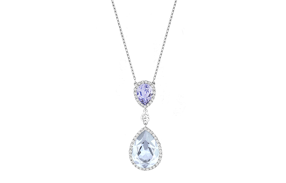 Swarovski Christie Minimalist Double Teardrop Pendant Necklace. 5113782