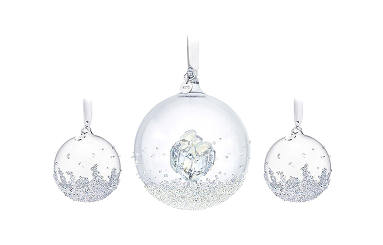 Swarovski Crystal Ornament Set White 5223282