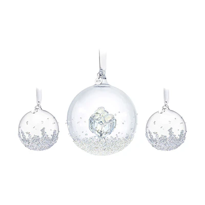 Swarovski Crystal Ornament Set White 5223282