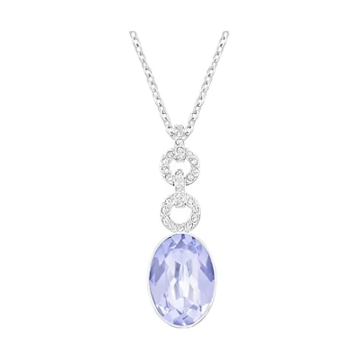 Swarovski Fantasize Blue Clasp Purple Crystal Necklace for Women - Silver 5247123