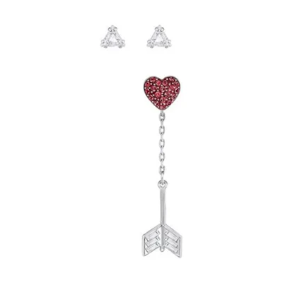 Swarovski Fashion Cupid's Arrow Dual-Use Earrings Silver | Festive & Minimalist Style 5253265