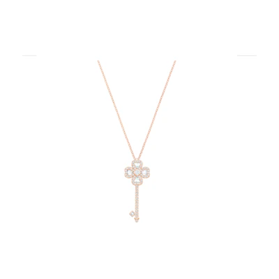 Swarovski Fashion Rotating Clover Necklace Rose Gold for Women. 5422282