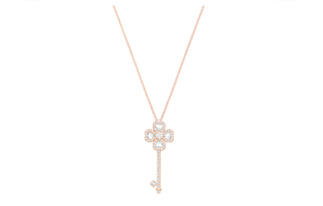 Swarovski Fashion Rotating Clover Necklace Rose Gold for Women. 5422282 圖 2