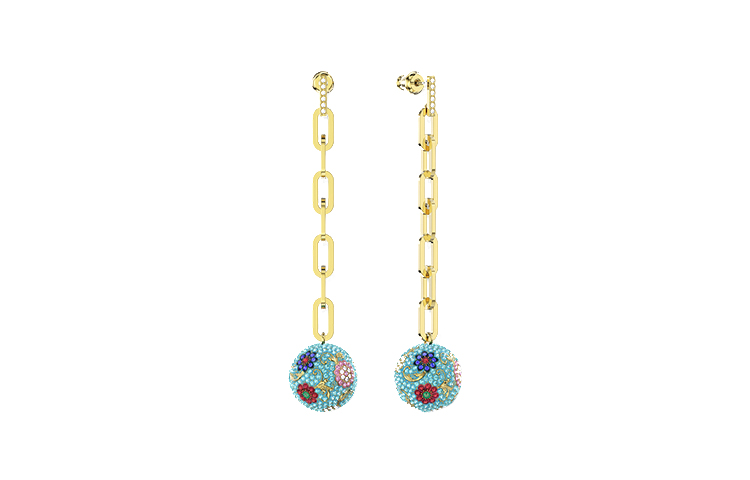 Purchase 施華洛世奇幸運花項鍊與耳環套組(金色鍍金)。 ES2020121402