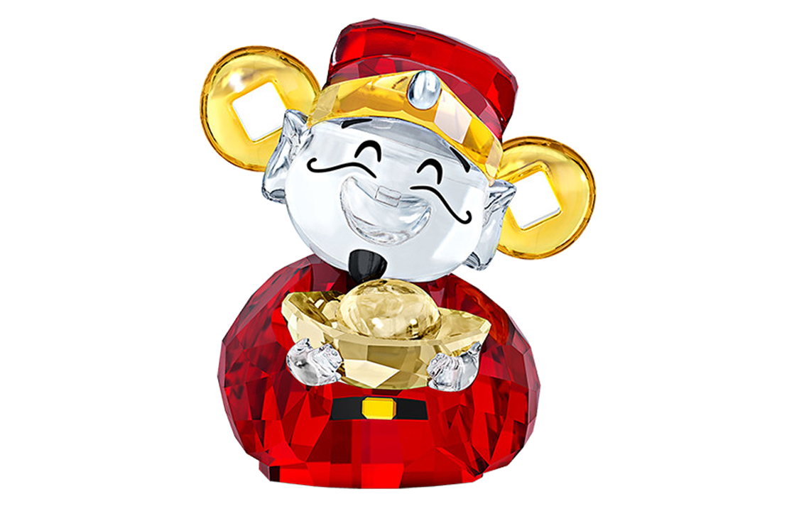 Lookbook 施華洛世奇財神紅色水晶裝飾擺件情侶款 5523324