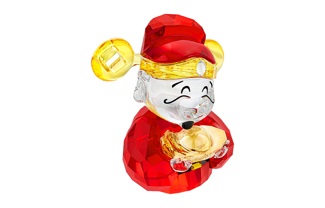 Shop 施華洛世奇財神紅色水晶裝飾擺件情侶款 5523324