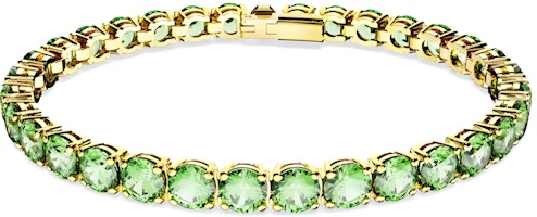 Swarovski Green CZ Couple Bracelet - Unisex Two-Tone Design. 5658848 Swarovski Green CZ Couple Bracelet - Unisex Two-Tone Design. 5658848