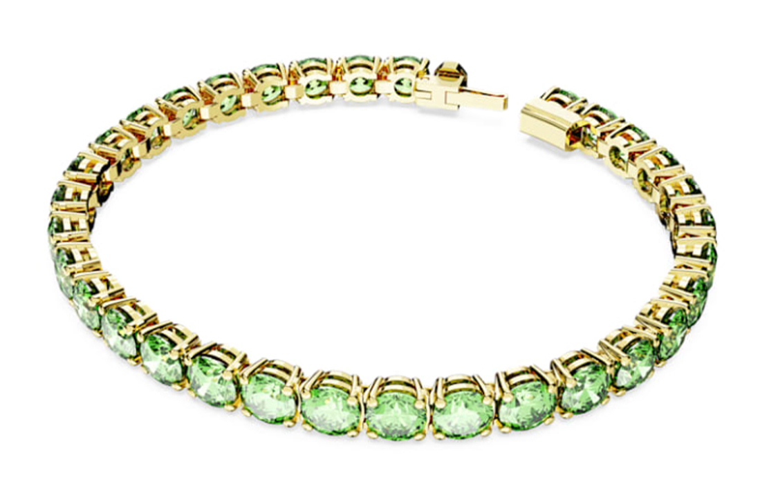 Lookbook 施華洛世奇綠色CZ情侶手鏈-雙色設計男女通用款式 5658848