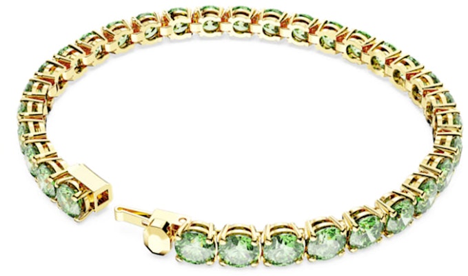 施華洛世奇綠色CZ情侶手鏈-雙色設計男女通用款式 5658848 Shop 施華洛世奇綠色CZ情侶手鏈-雙色設計男女通用款式 5658848