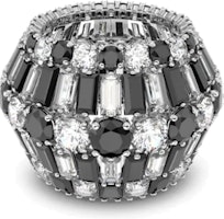 Swarovski Hyperbola Mixed-Cut Black Ring Unisex Couple Style. 9009656153222 Swarovski Hyperbola Mixed-Cut Black Ring Unisex Couple Style. 9009656153222