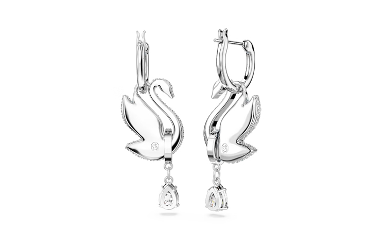 Shop 施華洛世奇天鵝淚滴耳環 藍銠鍍層 情侶款式 男女通用 5660593