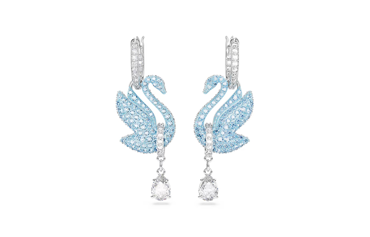 Purchase 施華洛世奇天鵝淚滴耳環 藍銠鍍層 情侶款式 男女通用 5660593