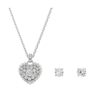 Swarovski Idyllia Hyperbola Heart Pendant Necklace, Silver, Unisex, Couple Style. 5684383