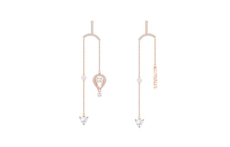 Swarovski Into The Sky Hot Air Balloon Love Letter Earrings Rose Gold. 5483989 圖 2