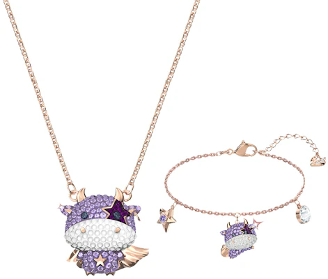 Swarovski LITTLE Colorful Cow Cute Bracelet & Necklace Set in Rose Gold. ES2020121405 Order Swarovski LITTLE Colorful Cow Cute Bracelet & Necklace Set in Rose Gold. ES2020121405