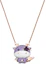Lookbook Swarovski LITTLE Colorful Cow Cute Bracelet & Necklace Set in Rose Gold. ES2020121405
