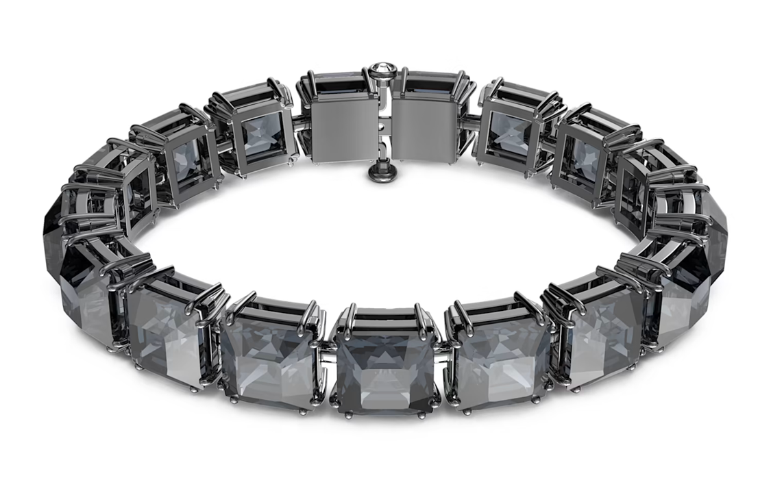 Swarovski Millenia Black Bracelet Unisex Couple Design with Swarovski Crystals. 5612682