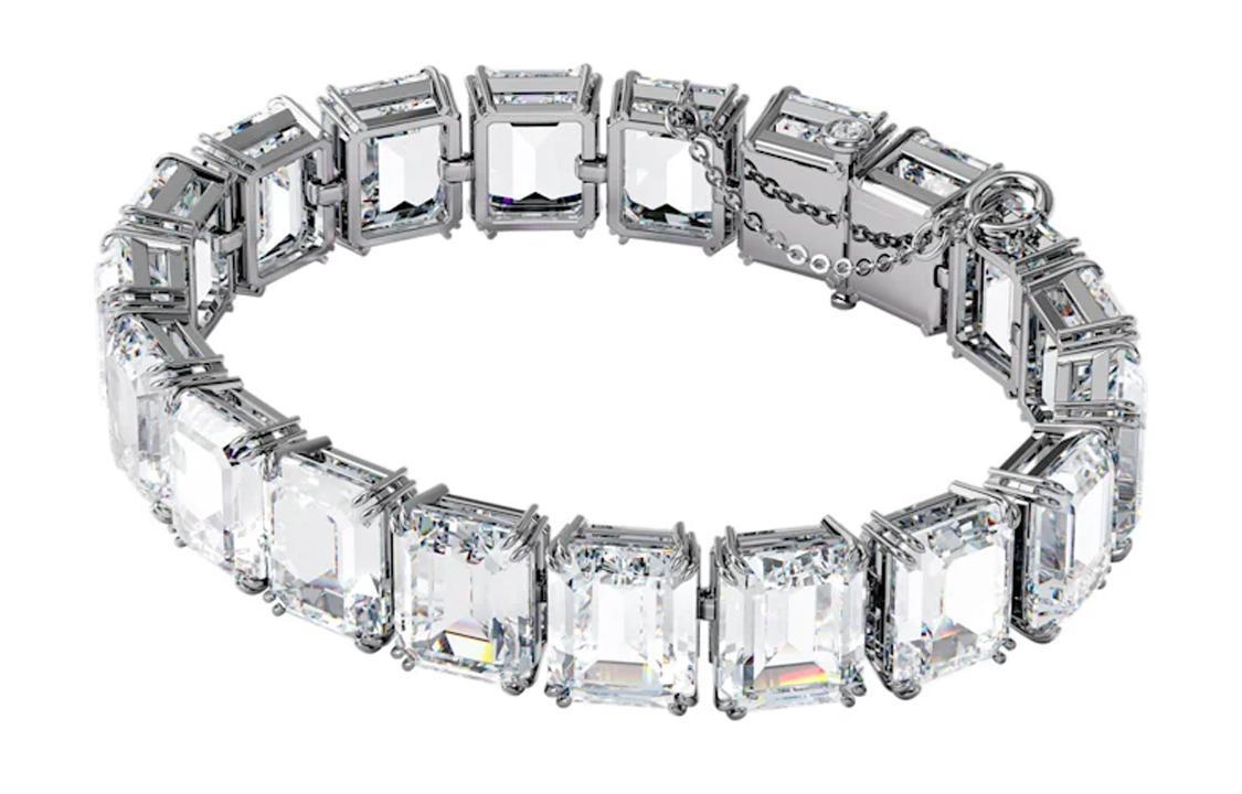 Swarovski Millenia Bracelet with Small Octagonal Cut Crystals Rhodium-Plated White. 5598349