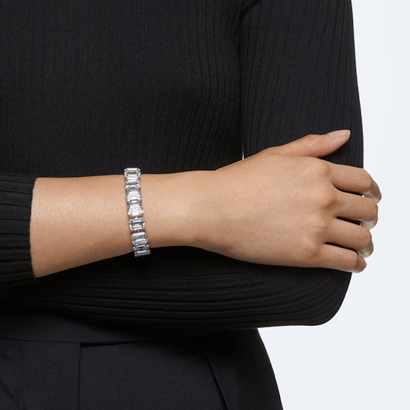 Swarovski Millenia Bracelet with Small Octagonal Cut Crystals Rhodium-Plated White. 5598349 圖 4