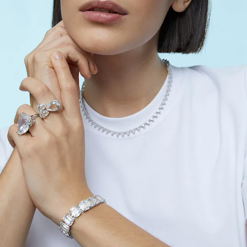 Swarovski Millenia Bracelet with Small Octagonal Cut Crystals Rhodium-Plated White. 5598349 圖 5
