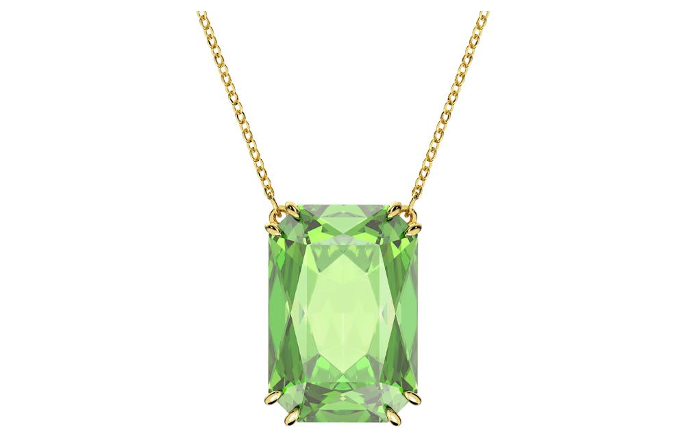 Swarovski Millenia Green Octagon Pendant, Gold Tone Plated. 5619491