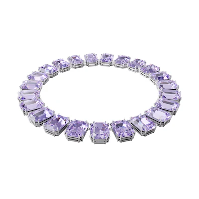 Swarovski Millenia Necklace Octagon Cut Purple Crystal Rhodium-Plated. 5609701