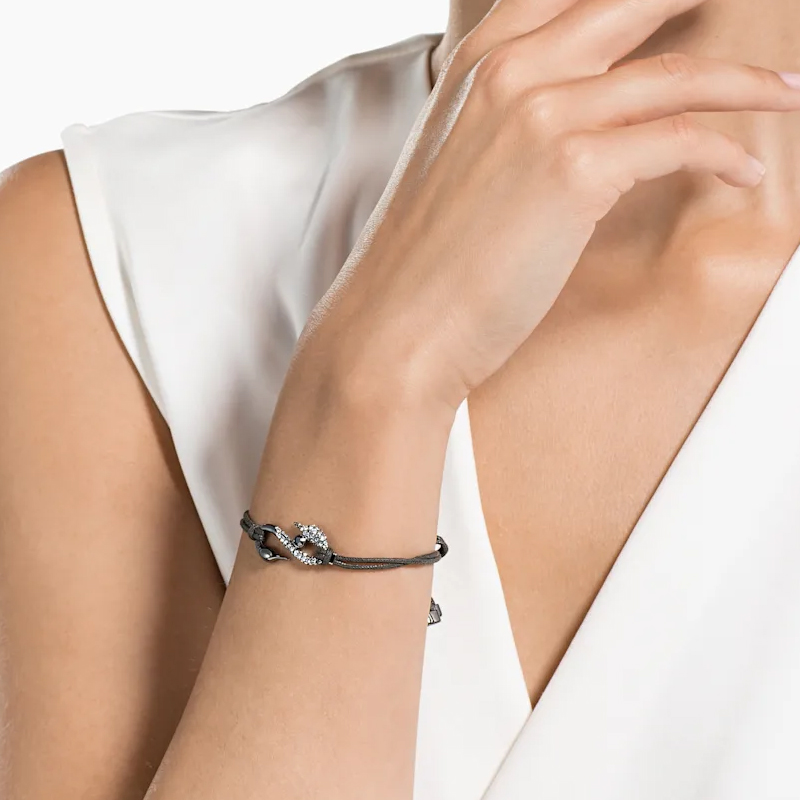 Swarovski Minimalist Swan Adjustable Woven Bracelet 5511777 圖 5