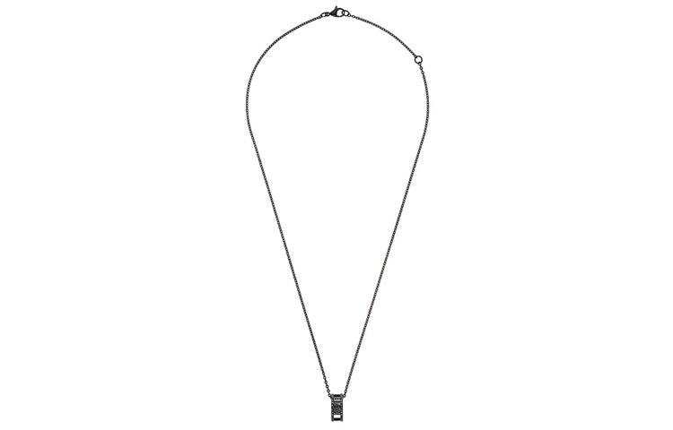 Swarovski My Hero Black Carbon Texture Geometric Pendant Necklace for Men. 5499572 圖 5