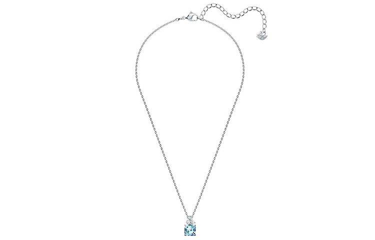 Swarovski Sparkling Square Crystal Necklace Blue 5516483 圖 3