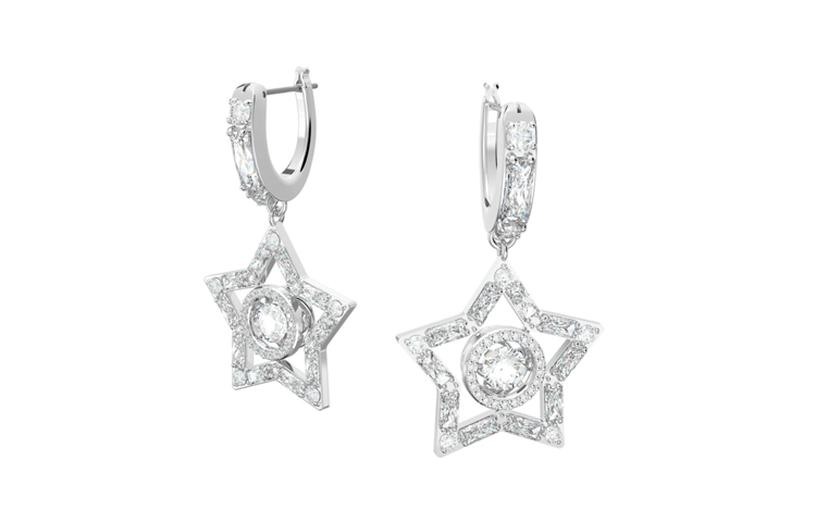 Swarovski Stella Large Hoop Earrings White 5617767