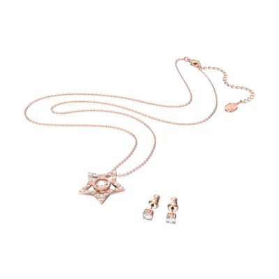 Swarovski Stella Set White with Rose Gold-Tone Plating. 5622730