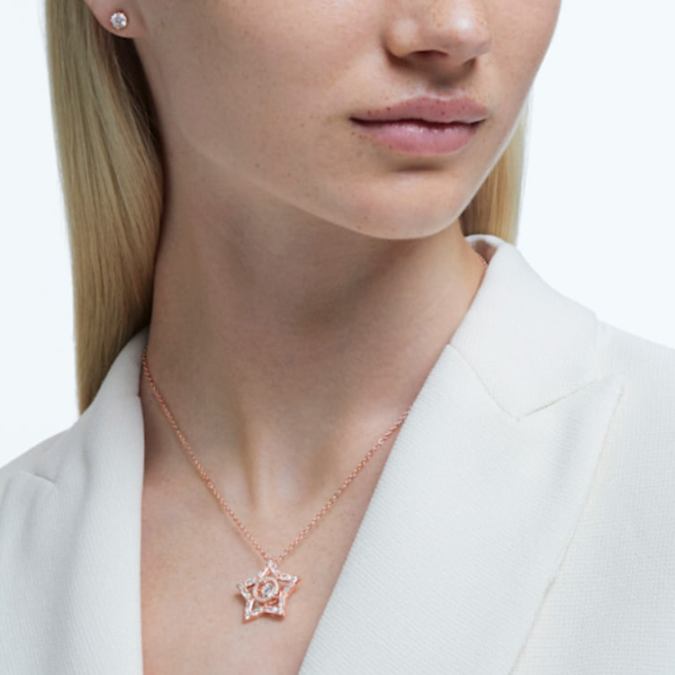 Purchase 施華洛世奇 Stella 白色搭配玫瑰金電鍍 飾品套組 5622730