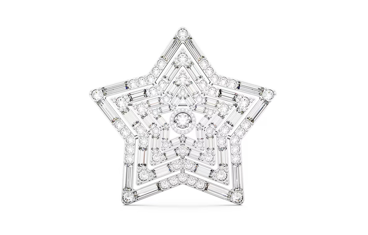 Order Broche Unisex Grande Swarovski Stella Plata Estrella Diseño Pareja. 5666149