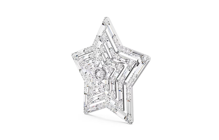 Lookbook Broche Unisex Grande Swarovski Stella Plata Estrella Diseño Pareja. 5666149