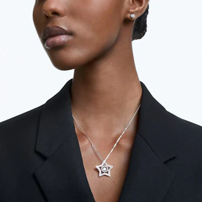 Swarovski Stella 白色套組附鍍銠飾品 5622729 Shop Swarovski Stella 白色套組附鍍銠飾品 5622729