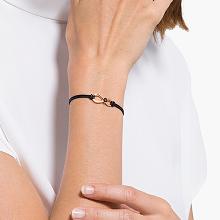 Swarovski SWA Infinity Crystal Bracelet, Unisex Couple Design - Black. 5533721 圖 6
