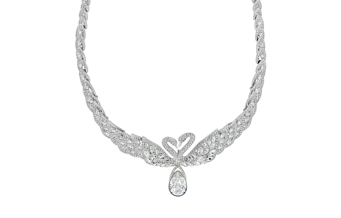 Swarovski Swan Lake Feather Pendant Necklace - White. 5175214