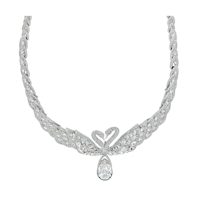 Swarovski Swan Lake Feather Pendant Necklace - White. 5175214